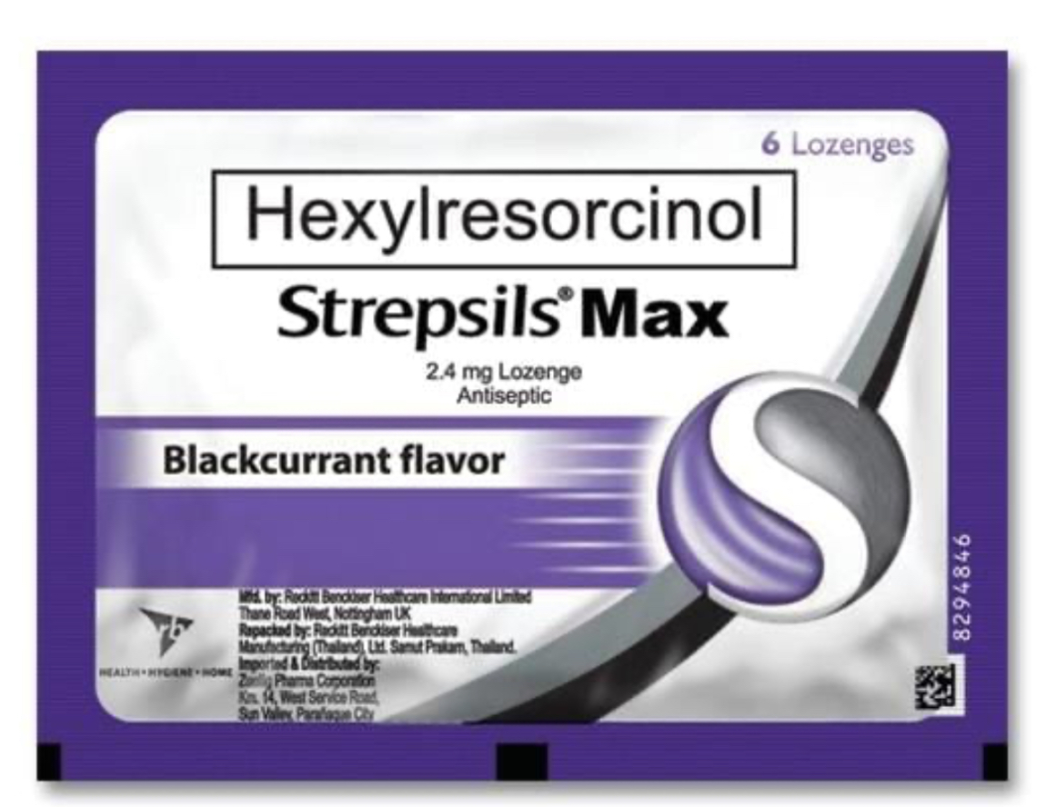 สเตร็ปซิลแมกซ์ (เฮกซิลเรซอซินอล 2.4 มก.)