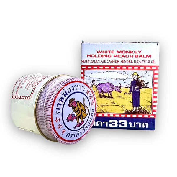 ยาหม่องขาวตราลิงถือลูกท้อ