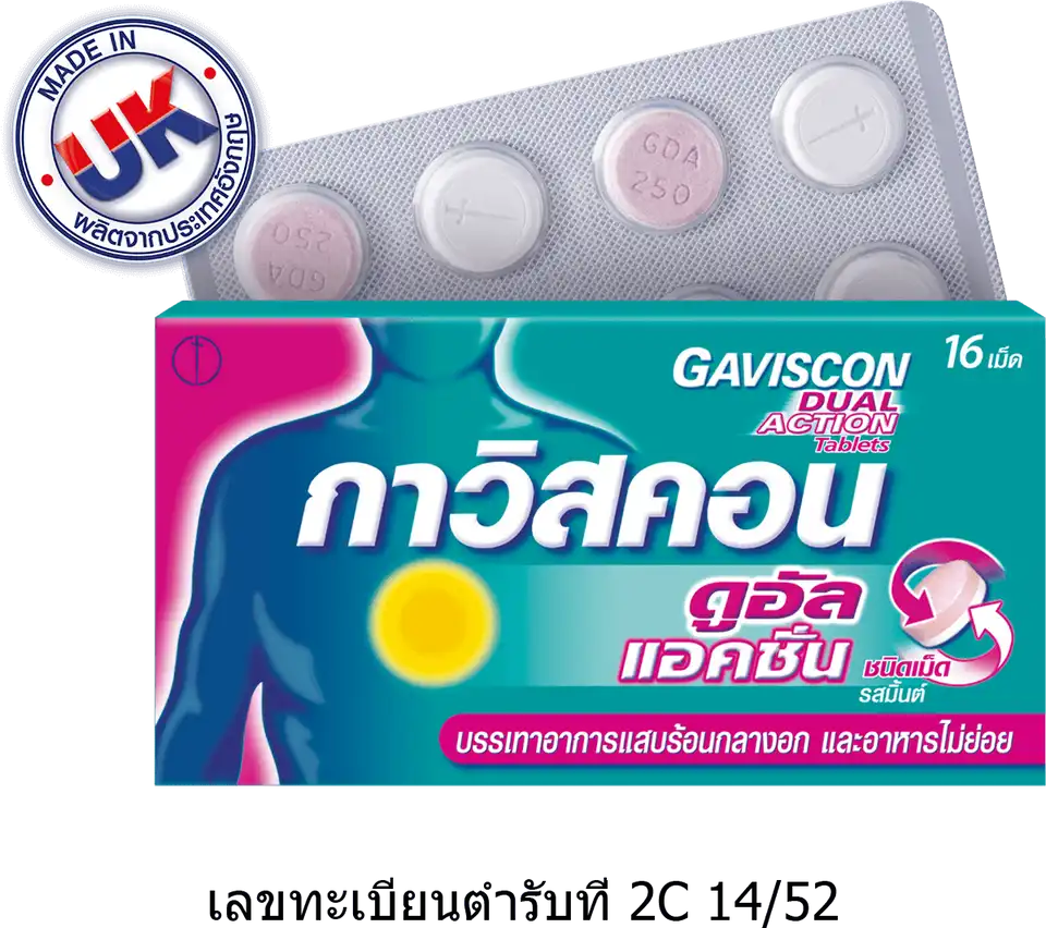 กาวิสคอน ดูอัล แอคชั่น ชนิดเม็ด